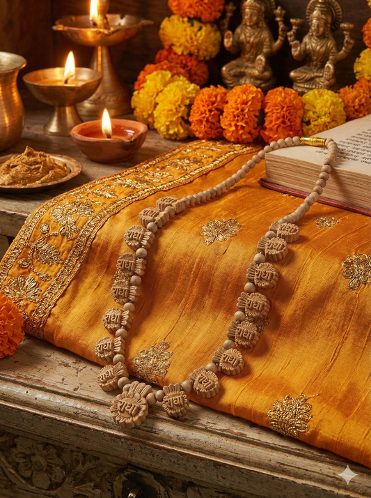 Pure Tulsi Radha Naam Kanthi Patta Har