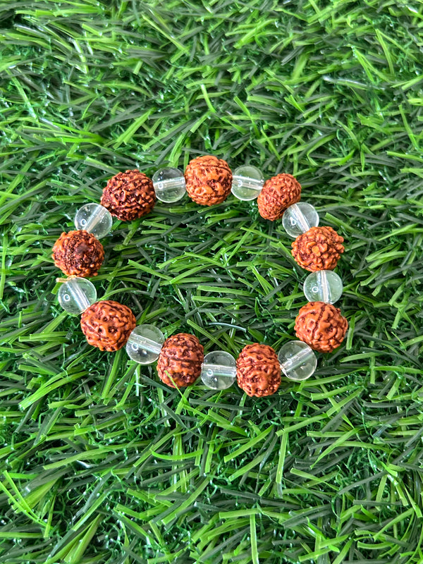 Shiv Rudraksha Sphatik Kids Bracelet